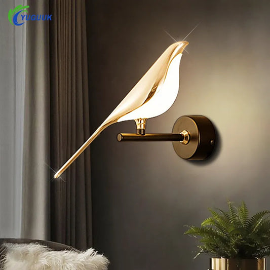 Golden Bird Wall Lamp