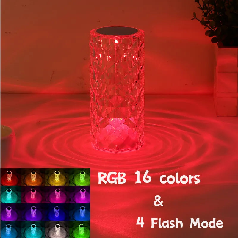 16 Colors Crystal Table Lamp
