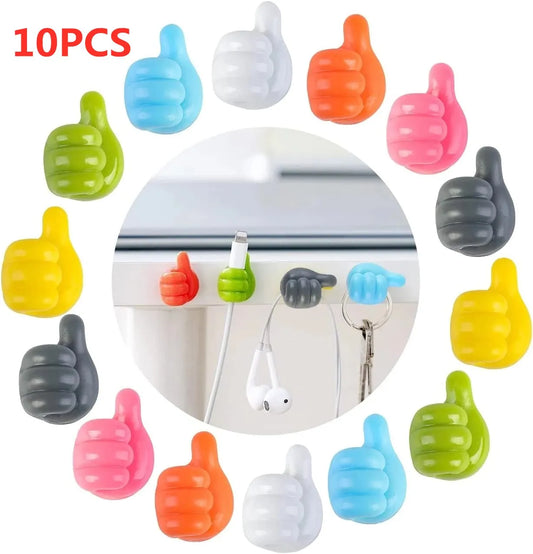 10Pcs Silicone Hook Wire Organizer