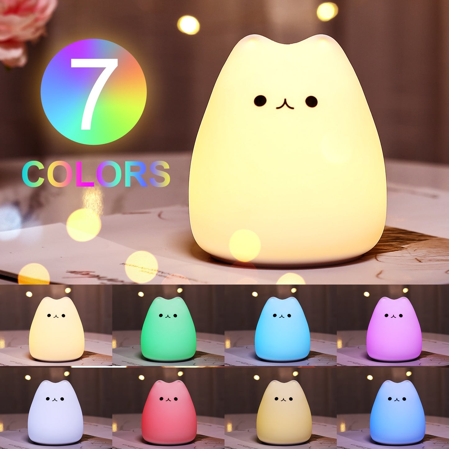 Mini Kawaii Popular Cat Baby Night Lamp