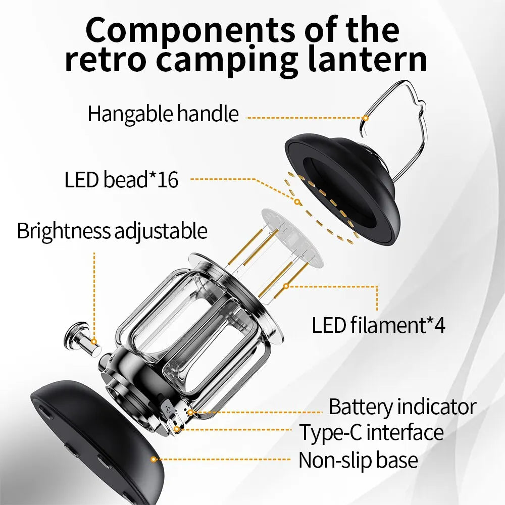 Portable LED Lamp For Hiking Tent
