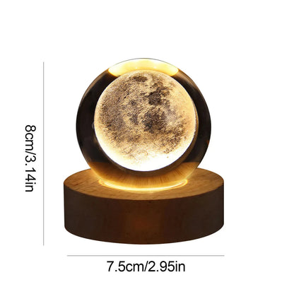 Glowing 3D Crystal Ball Night Light