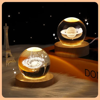 Glowing 3D Crystal Ball Night Light