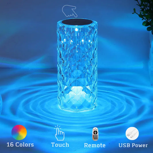 16 Colors Crystal Table Lamp