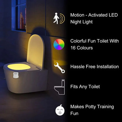 RGB Colors Motion Sensor Light for Bathroom