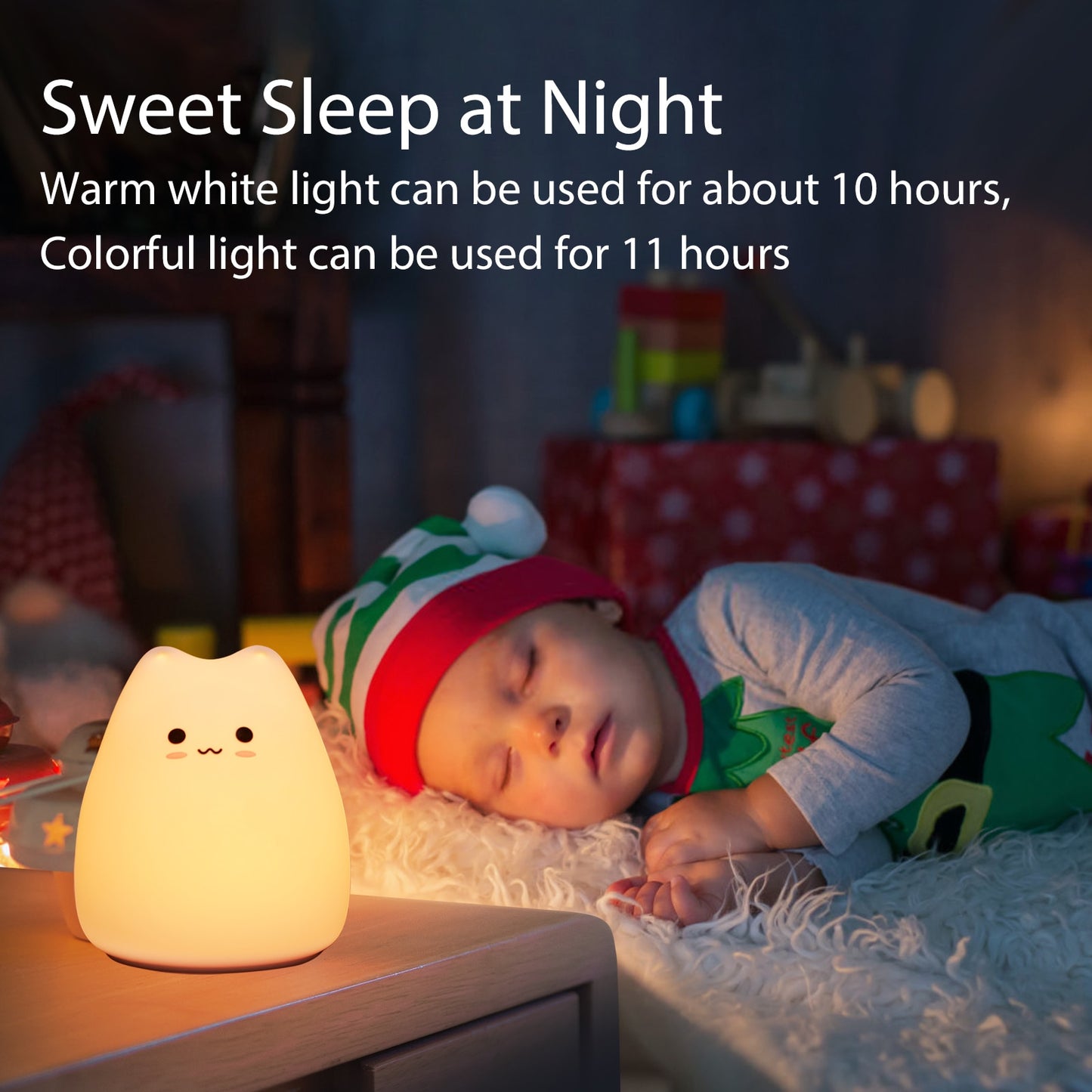Mini Kawaii Popular Cat Baby Night Lamp