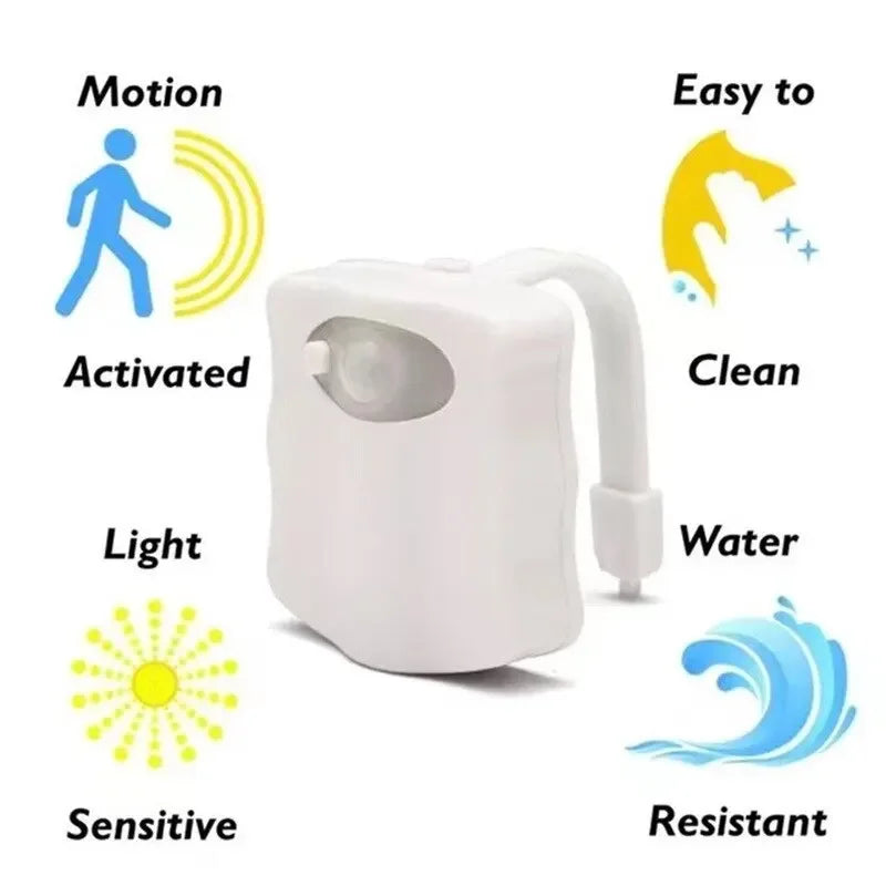 RGB Colors Motion Sensor Light for Bathroom