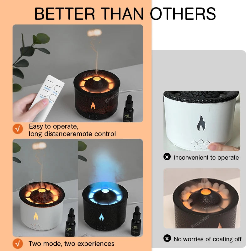 Volcanic Flame Humidifier Diffuser